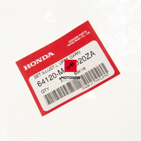 Lewa owiewka czachy czaszy Honda CBR 650 2014-2016 [OEM: 64120MJED20ZA]
