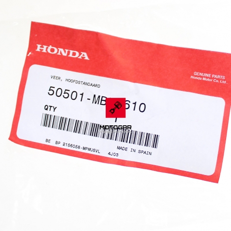 Sprężyna stopki centralnej Honda NT 650 700 Deauville XL 125 Varadero [OEM: 50501MBL610]