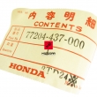 Guma kanapy siedziska Honda XL 100 125 185 [OEM: 77204437000]