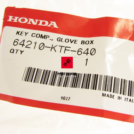 Zamek schowka Honda SH 125 150 PES 125 150 kluczyki [OEM: 64210KTF640]