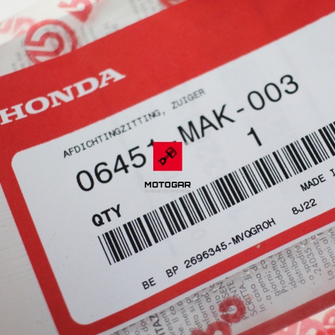 Uszczelniacze tłoczka hamulcowego Honda CB 500 FX NT NX SLR 650 przód [OEM: 06451MAK003]