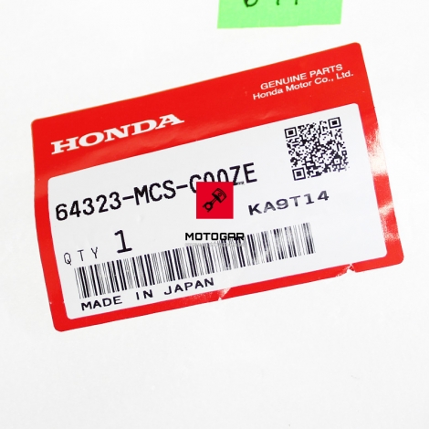 Klapka owiewki Honda ST 1300 2004 zaślepka prawa [OEM: 64323MCSG00ZE]