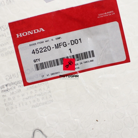 Tarcza hamulcowa Honda CB 600F Hornet 2007-2013 przednia lewa [OEM: 45220MFGD01]