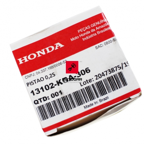 Tłok Honda XR 125 2003-2006 nadwymiar 0.25 [OEM: 13102KGA306]