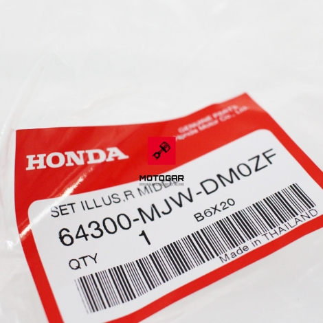 Owiewka Honda CB 500X 2017 prawa [OEM: 64300MJWDM0ZF]