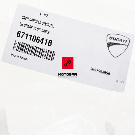 Przewód zapłonowy fajka świecy Ducati Diavel 2015-2018 lewy [OEM: 67110641B]
