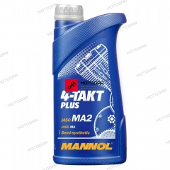 Olej silnikowy Mannol 4T Plus 10W40 (1l) półsyntetyczny (API SL, JASO MA/MA2)