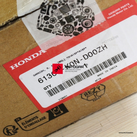 Osłona owiewka przód prawa Honda CB125 [OEM: 61305K0ND00ZH]
