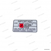 Naklejka informacyjna paliwa Kawasaki ZZR1400, VN1700 Vulcan [OEM: 560300357]