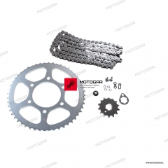 Zestaw napędowy, napęd (komplet) Yamaha MT125, XSR125, YZF-R125 [OEM: BNUW001A01]