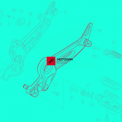 Mocowaniem lewego podnóżka Honda MSX125 Grom [OEM: 50700K26G00]