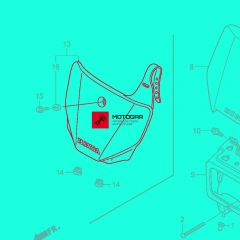 Pole numerowe Honda CRF150, CRF230 [OEM: 61140KPS900ZA]