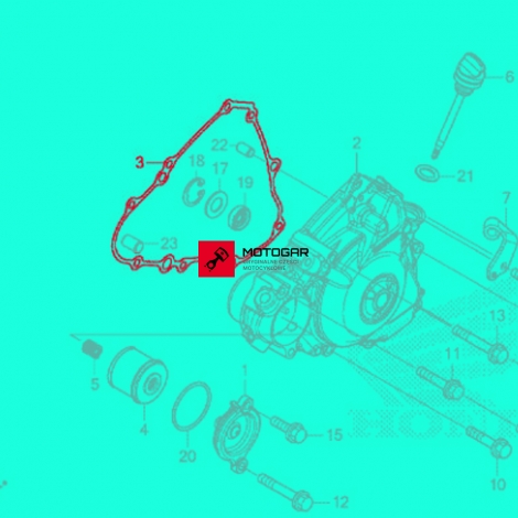  Uszczelka pokrywy alternatora Honda CRF450 [OEM: 11395MKEA01]