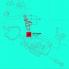 Wtryskiwacz paliwa Honda CRF250, CRF450 [OEM: 16450MENA51]