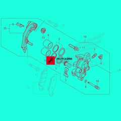 Zacisk hamulcowy przedniego koła, przedni (kompletny) Honda CRF250, CRF450 [OEM: 45150MKEA71]