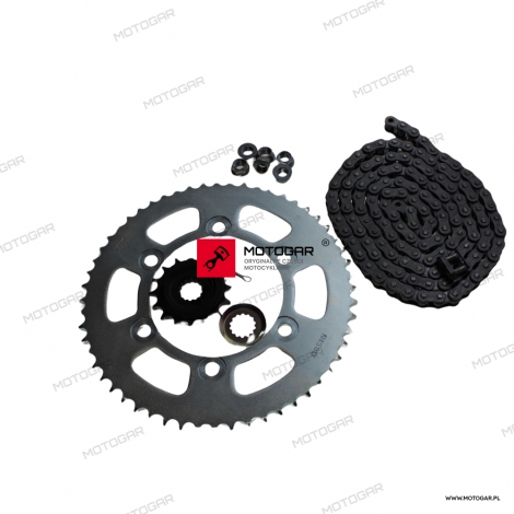 Zestaw napędowy komplet Kawasaki Ninja 125, Z125 [OEM: 999965031]