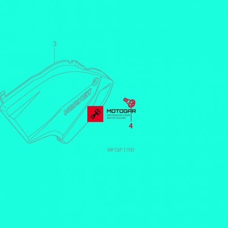 Śruba owiewki M6x14 Honda SZX50, SH125, CB600F Hornet, CBF600, CBR1100XX Blackbird, CB1300 Super Four/Big One [OEM: 90113MAT000]