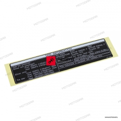 Naklejka informacyjna opon Honda CBR1000 [OEM: 87505MFL640]