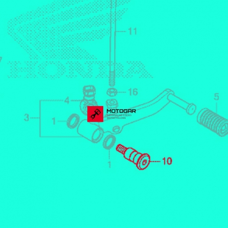 Śruba osi dźwigni zmiany biegów Honda CB400, CBR500R, CB500, CB650, CBR650 [OEM: 90113MGZJ00]