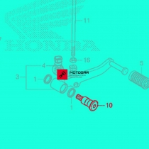 Śruba osi dźwigni zmiany biegów Honda CB400, CBR500R, CB500, CB650, CBR650 [OEM: 90113MGZJ00]