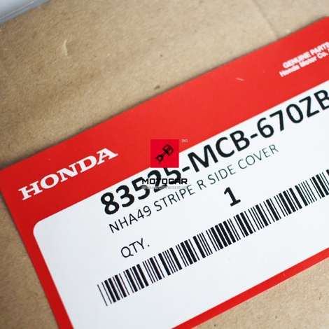 Naklejka Rally Touring Honda XL 650V Transalp (prawa) [OEM: 83525MCB670ZB]