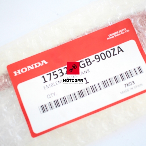 Emblemat Honda Shadow 125 VT 125 na bak lewy 00-08 [OEM: 17532KGB900ZA]