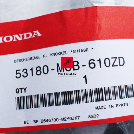 Prawa osłona dłoni handbar Honda Transalp XL 650 700 [OEM: 53180MCB610ZD]