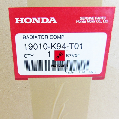 Chłodnica Honda CBF 125 2018 [OEM: 19010K94T01]